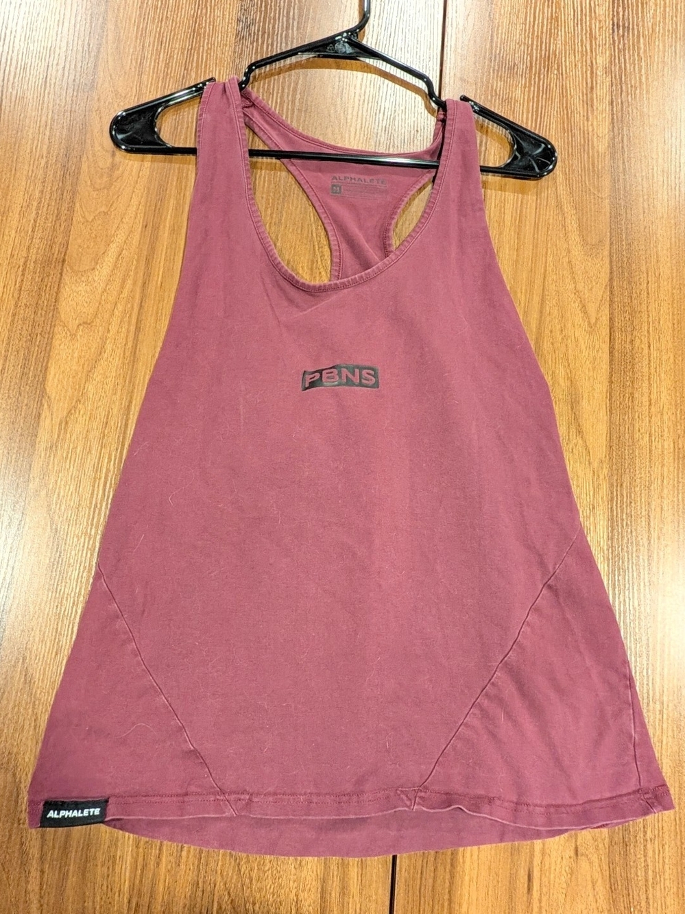Alphalete Maroon Racerback Tank with PBNS Logo